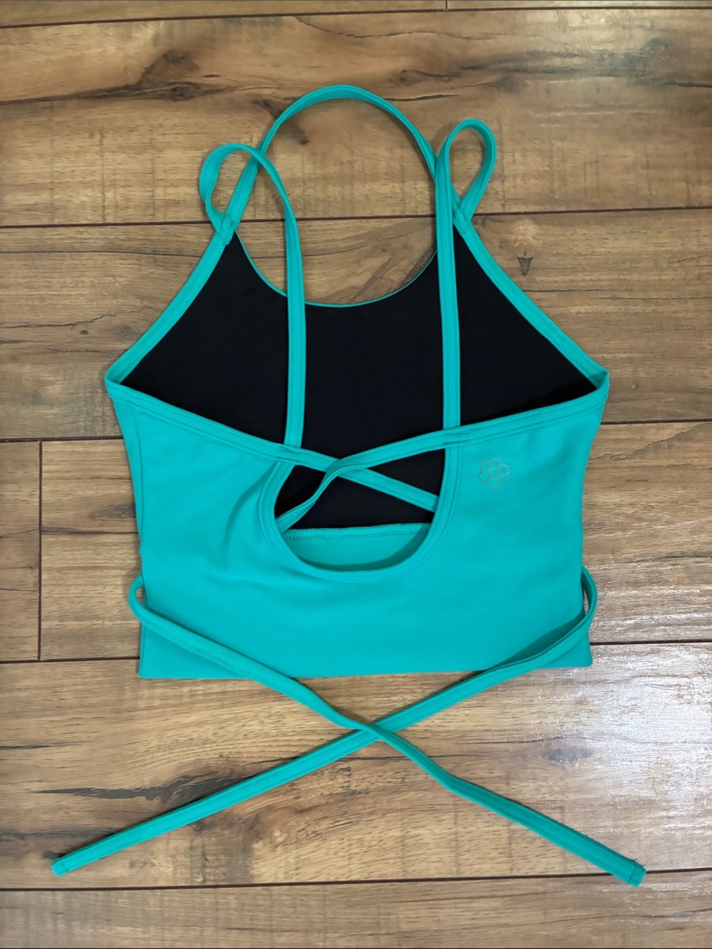 Honeycut Dance Women’s Crisscross Back Crop Tank Top - Teal